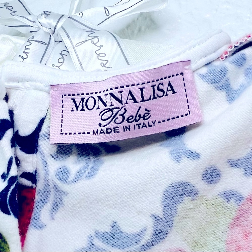 ♥️HP Monnalisa Strawberry Shortie Romper 18M Red White Blue Bow Snaps Worn Once - Picture 6 of 10